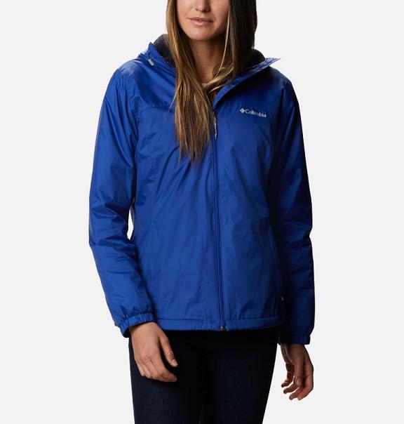 Columbia Switchback Sherpa Rain Jacket Blue For Women's NZ94017 New Zealand